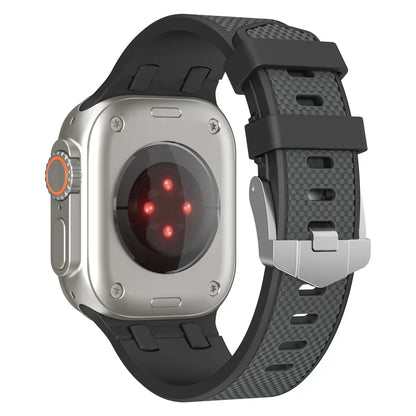 Stylish Dual Tone Apple Watch Silicone Strap