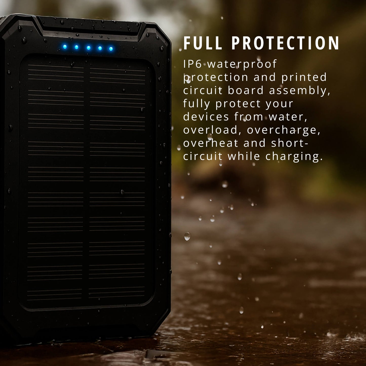 High Capacity Solar Waterproof Power Bank Charger
