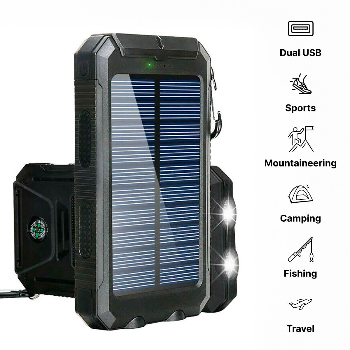 Portable Solar Charger 500000mAh Waterproof Power Bank