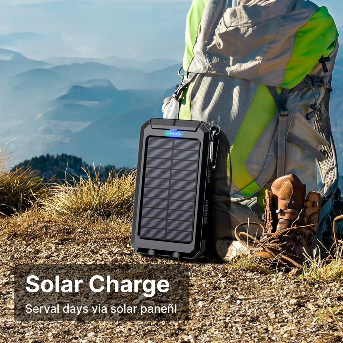 Portable Solar Charger 500000mAh Waterproof Power Bank