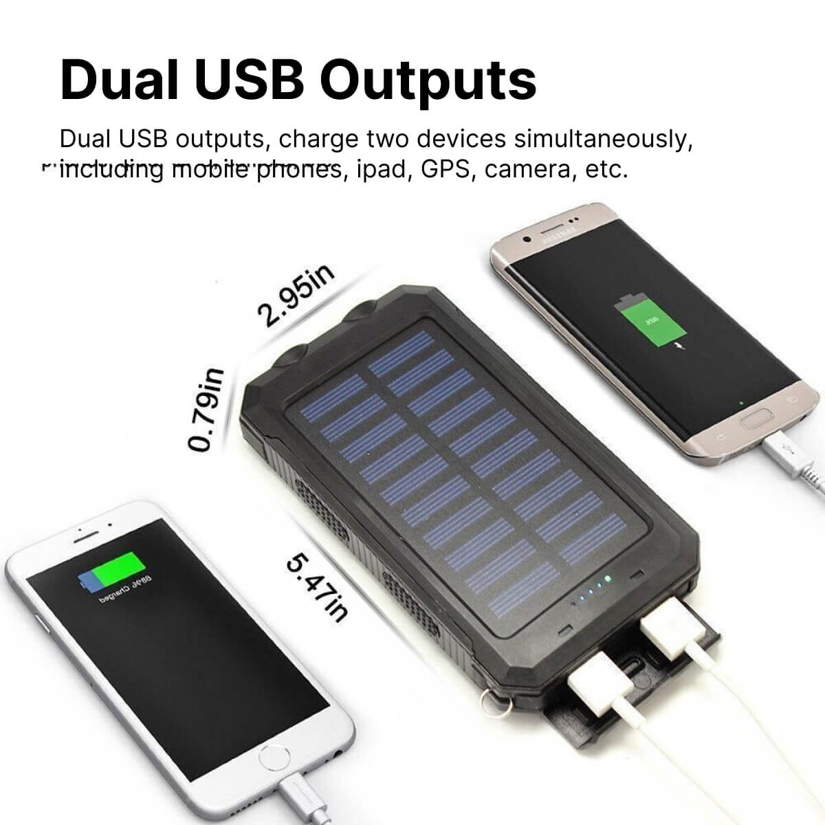 Portable Solar Charger 500000mAh Waterproof Power Bank