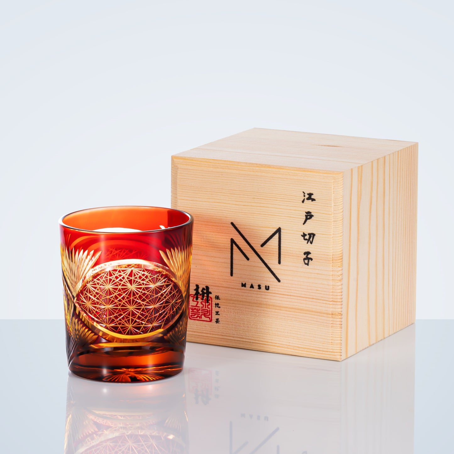 Luxury Engraved Whisky Glass Set with Wood Gift Box