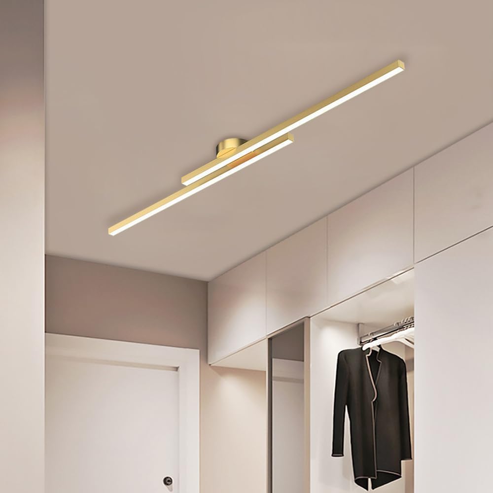 Sleek Metal LED Semi Flush Mount Ceiling Light