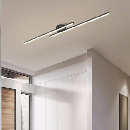 Sleek Metal LED Semi Flush Mount Ceiling Light