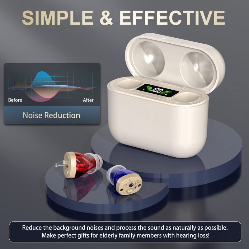 Rechargeable Hearing Aids With Wireless Charging Box