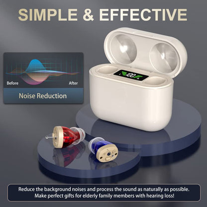 Rechargeable Hearing Aids With Wireless Charging Box