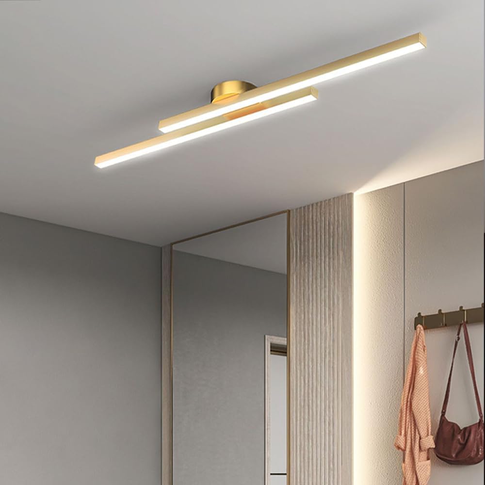 Sleek Metal LED Semi Flush Mount Ceiling Light