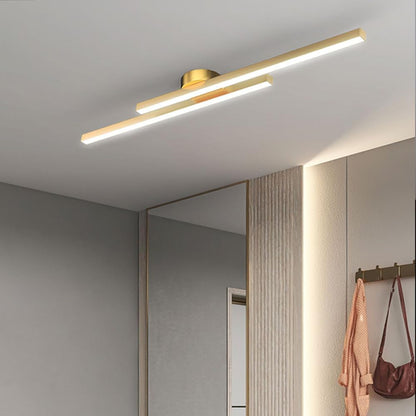Sleek Metal LED Semi Flush Mount Ceiling Light