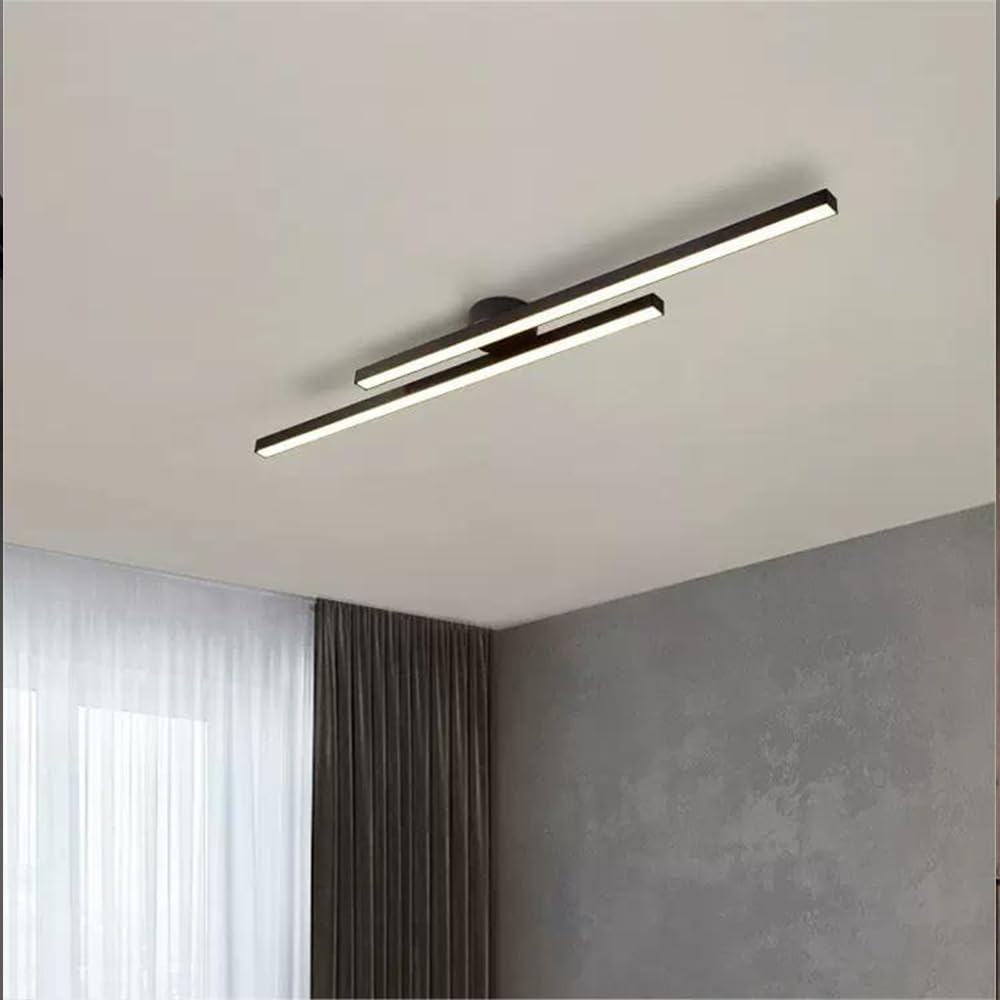 Sleek Metal LED Semi Flush Mount Ceiling Light