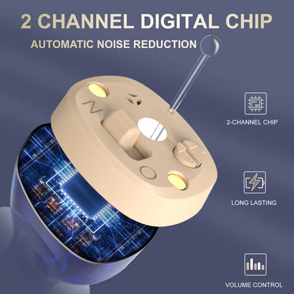 Rechargeable Hearing Aids With Wireless Charging Box