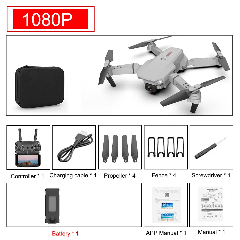 Portable Wi-Fi Drone with 4K Camera and GPS