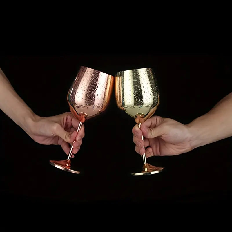 Silver Coated Mirrored Wine Glass