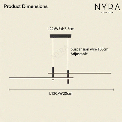 Dual Pendant Ceiling Light Fixture