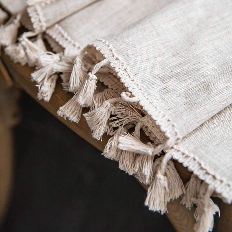 Rustic Fringe Off White Sheer Curtain