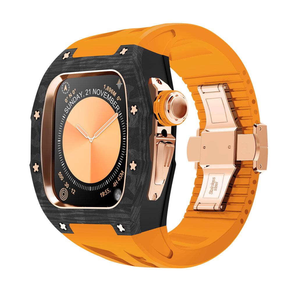Premium Carbon Fiber Watch Upgrade Kit with Metal Trim