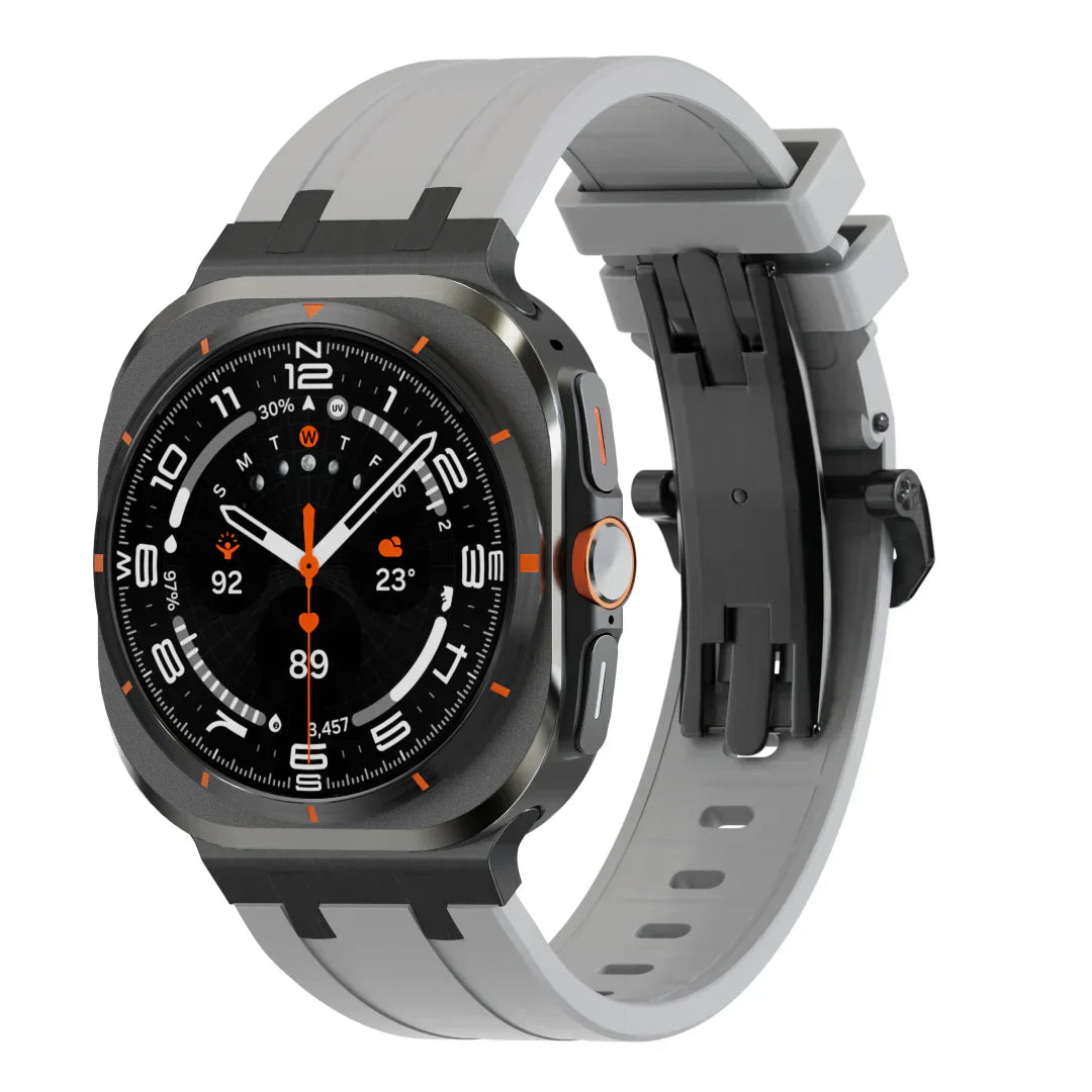 Stylish Butterfly Clasp Silicone Strap For Samsung Galaxy Watch