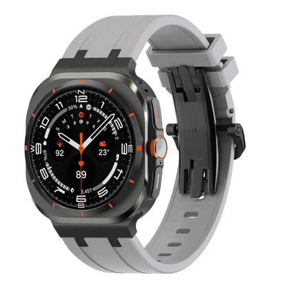 Stylish Butterfly Clasp Silicone Strap For Samsung Galaxy Watch