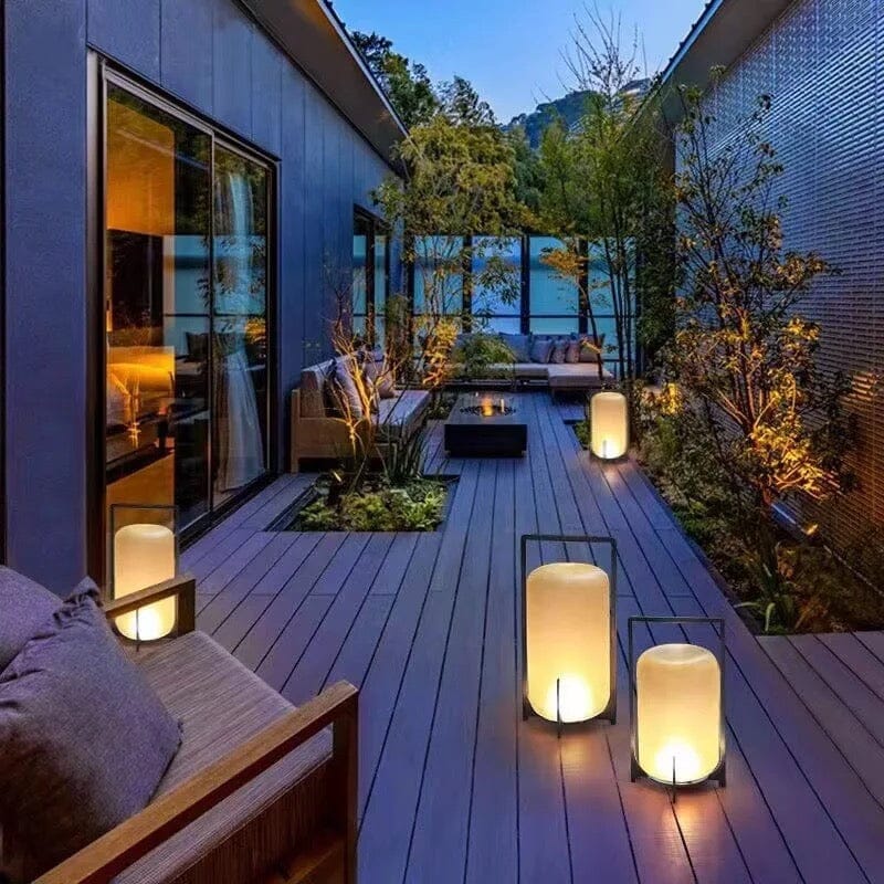 Outdoor Patio Lights Waterproof Steel And Glass