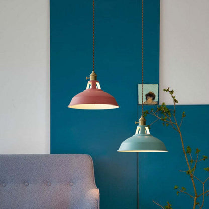 Vibrant Color Metal Drop Pendant Light Fixture