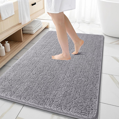 Plush Bathroom Mat Soft Non Slip Absorbent Floor Rug