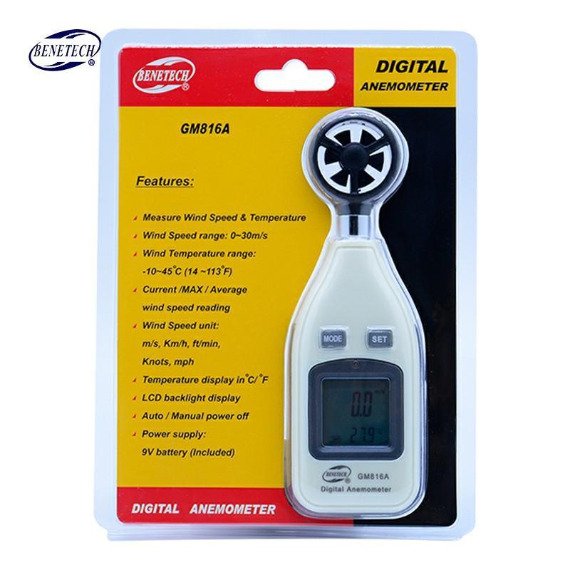 Portable Digital Anemometer With Backlight Display
