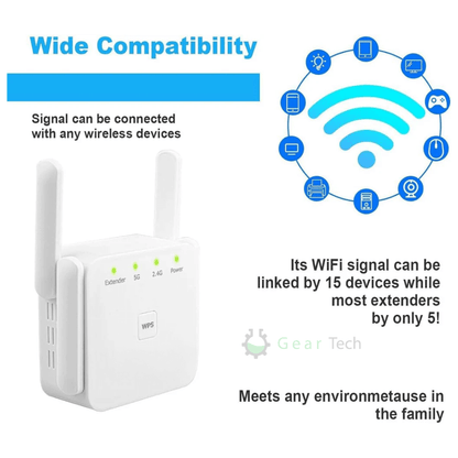 Fast Dual Band 5G WiFi Booster for Home Network