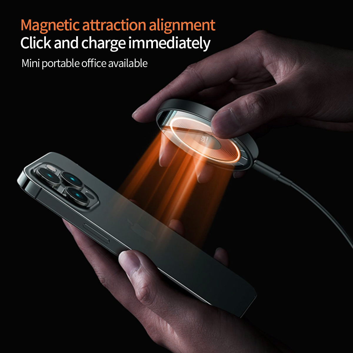 Compact Fast Wireless Charging Phone Stand