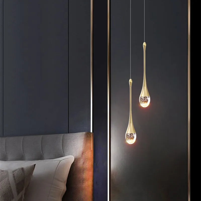 Sleek Glass Hanging Light with Soft Glow
