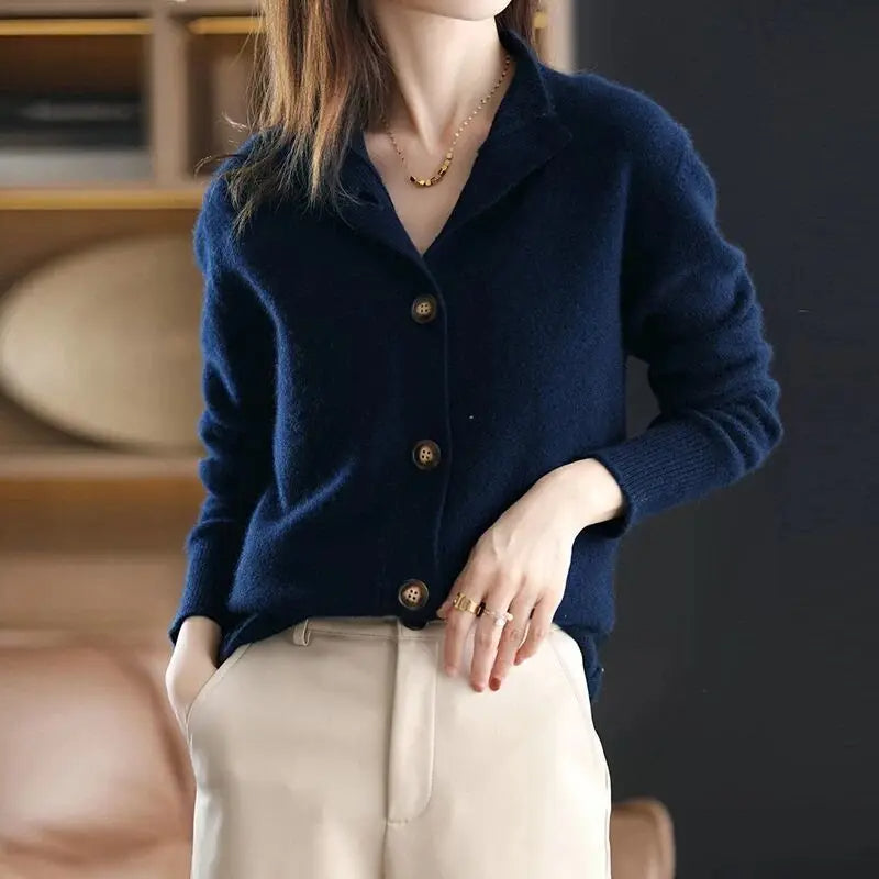 Cozy Cable Knit Button Sweater