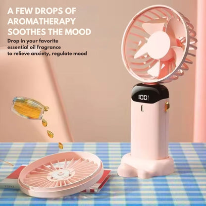 Portable Rechargeable Fan, Quiet 5-Speed Adjustable