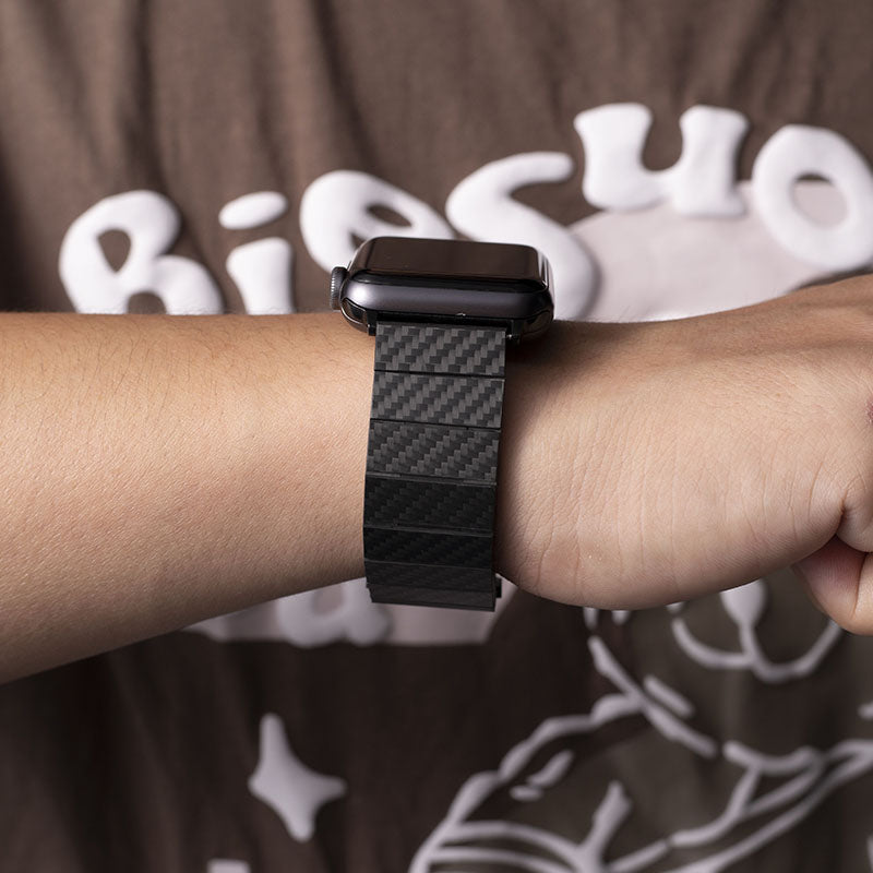 Thin Carbon Fiber Smart Watch Band with Durable Cover