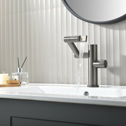 Modern Single Handle Bathroom Faucet with Temp Display