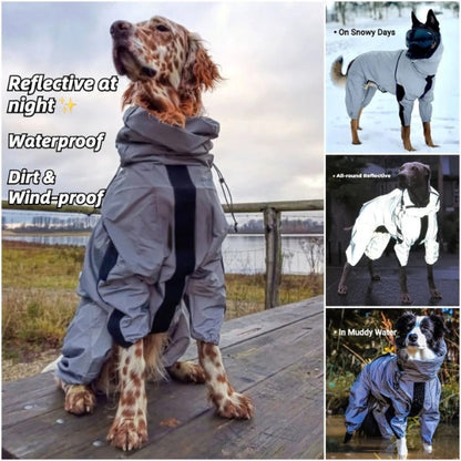 Waterproof Dog Rain Jacket with Leg Covers All Sizes