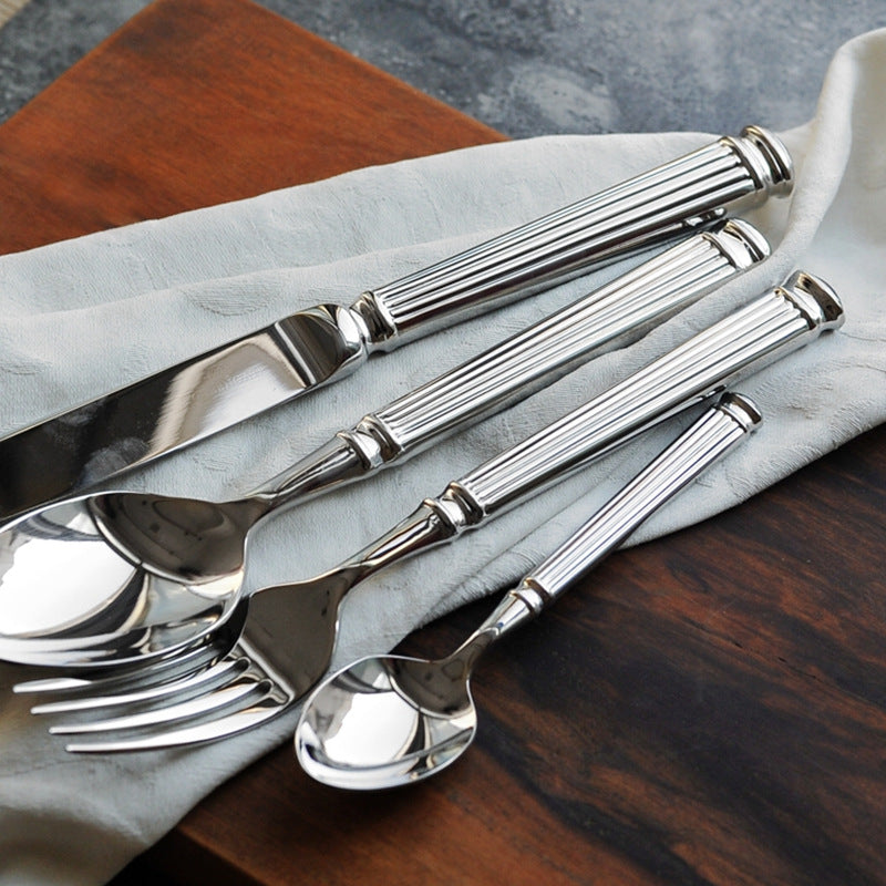 Premium Stainless Steel Flatware Set With Polished Finish
