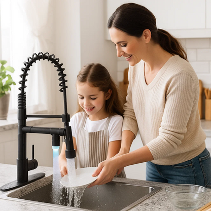 Flexible Kitchen Faucet with Modern Adjustable Spout