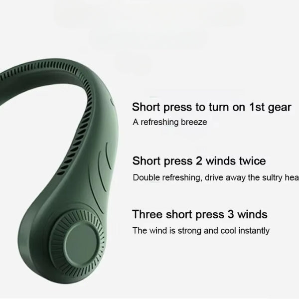 Compact Personal Neck Fan With Long Lasting Battery