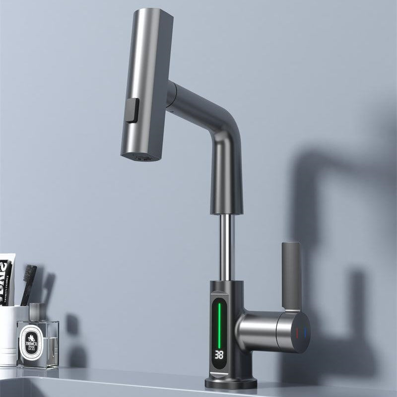 Stylish Brass Single Handle Faucet for Hot Cold Water