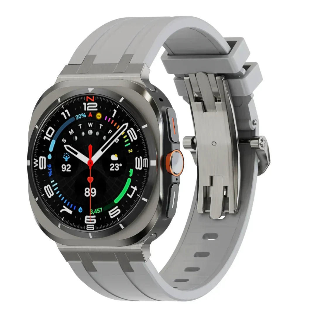 Stylish Butterfly Clasp Silicone Strap For Samsung Galaxy Watch
