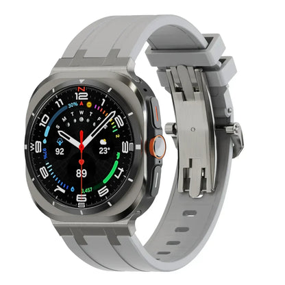 Stylish Butterfly Clasp Silicone Strap For Samsung Galaxy Watch