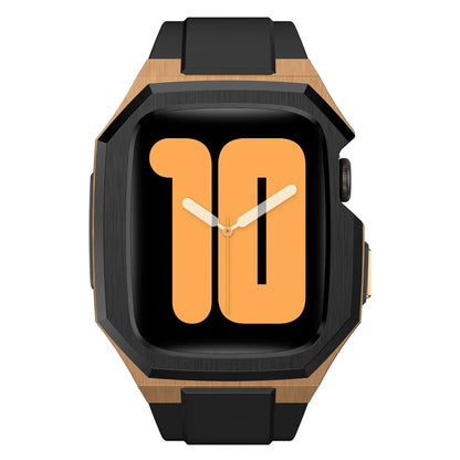 Colorful Rubber Apple Watch Strap With Metal Case