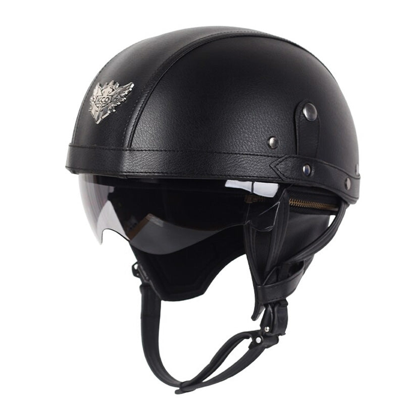 Classic Motorcycle Helmet with DOT Certified UV Protection