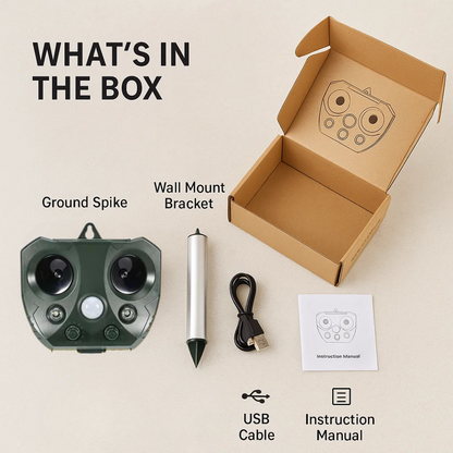 Outdoor Motion Activated Bird Repellent Device
