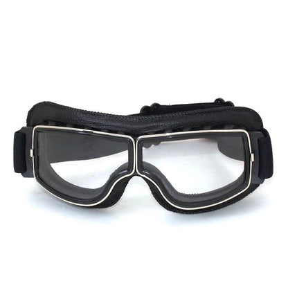 Classic Biker Goggles With Tough Lenses And Cushion Fit