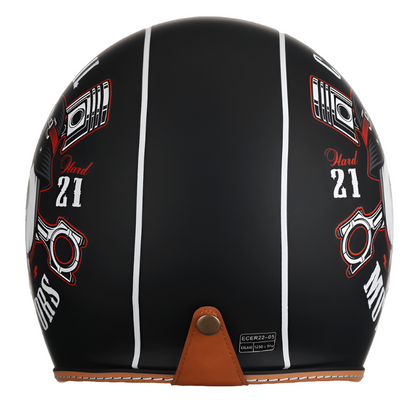 Lightweight Open Face Motorcycle Helmet with Strong ABS Shell