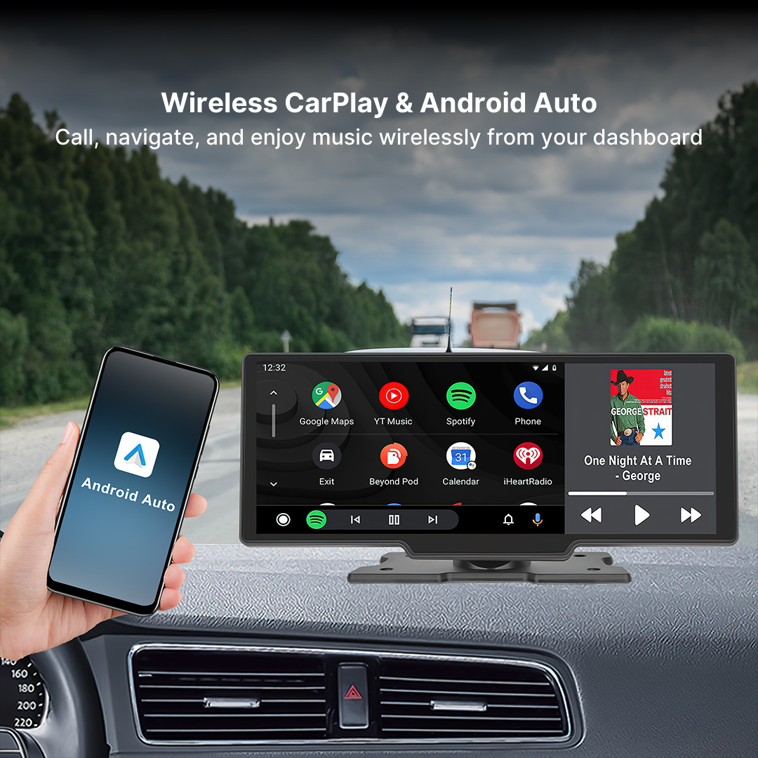 Compact 10.26 Wireless Car Play Touchscreen Display