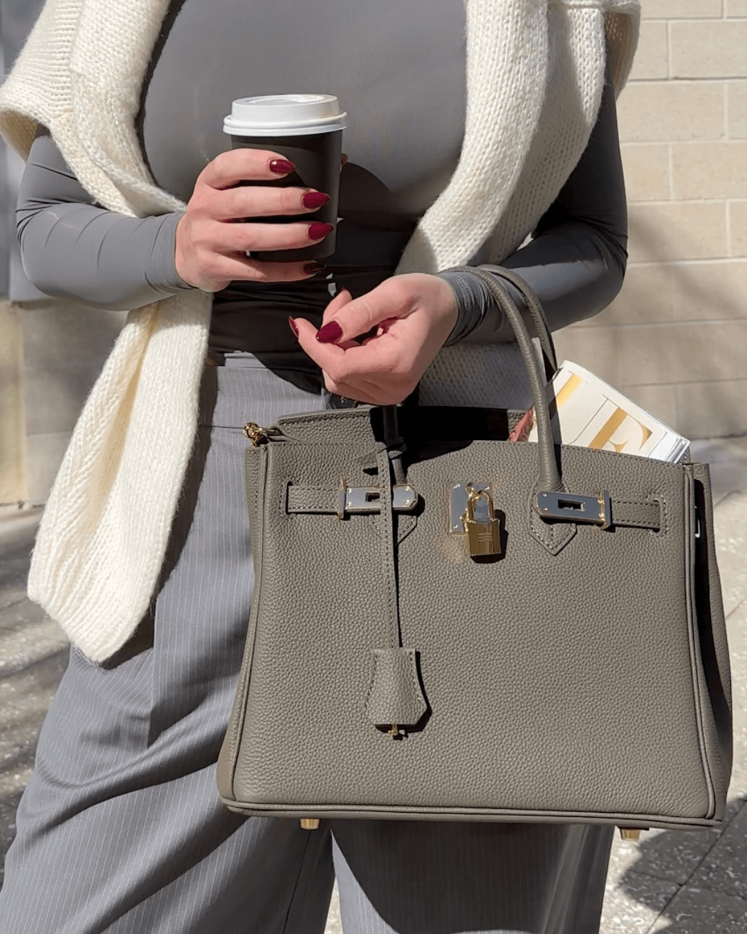 Luxury Synthetic Leather Tote Bag For Daily Use
