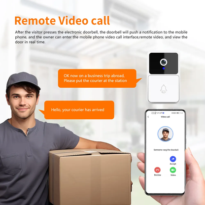 Wi-Fi Video Doorbell with Motion Detection and Audio