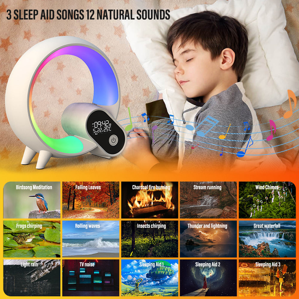 Wireless Bluetooth Speaker Clock Table Lamp