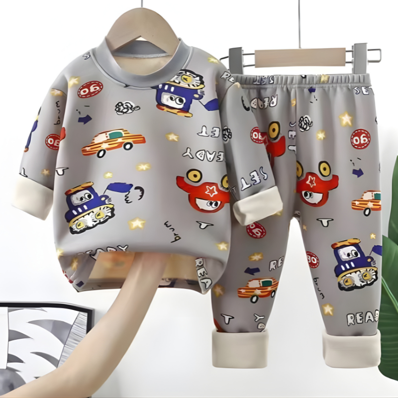 Comfy Kids' Fleece Pajamas - Warm Fun Cartoon Sleepwear