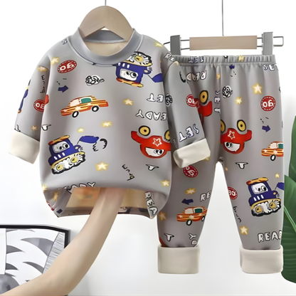 Comfy Kids' Fleece Pajamas - Warm Fun Cartoon Sleepwear